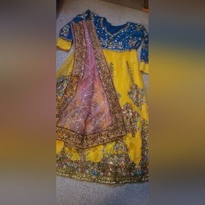 Wedding wear maxi with dupatta